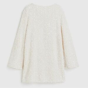 H&M sequined mini dress Ivory/ white